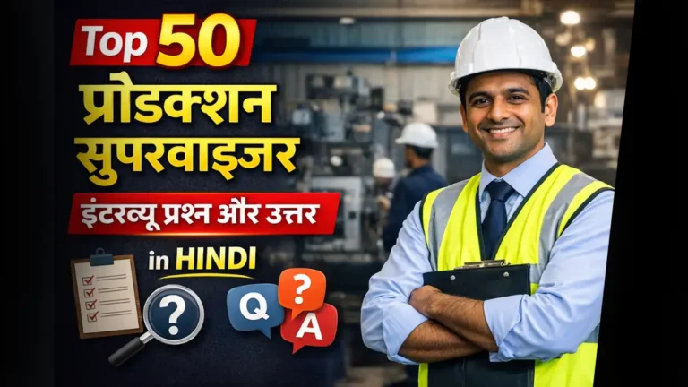 Production Supervisor Interview Questions in Hindi